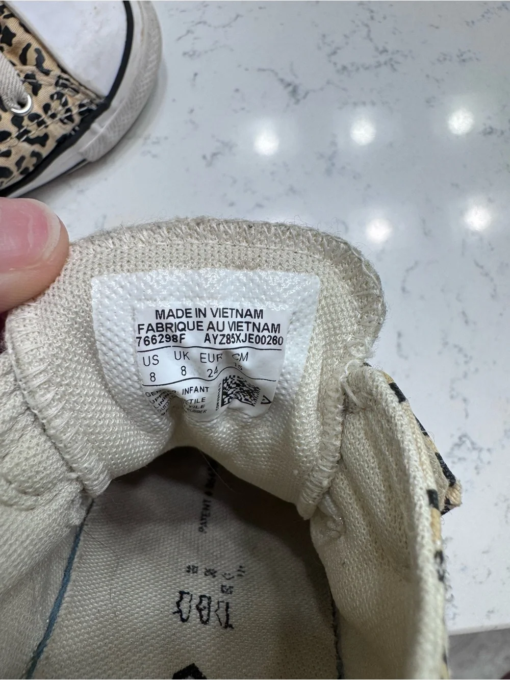 Converse Kids Leopard Print Low-Top Sneakers in Tan and Black